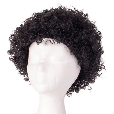 Groovy 60s High Afro Curly Costume Black Halloween Disco Adult Wig, One-Size - Image 1 of 2