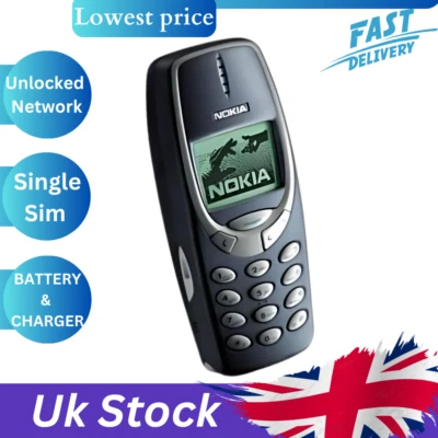 Nokia 3310 Classic 2G Unlocked Mobile Phone – Ex-Display Old Shape Basic Cell - Image 1 of 3