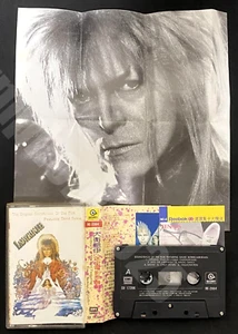 1986 David Bowie Labyrinth OST Taiwan Ltd Cassette Tape W/ Promo Insert Card - Picture 1 of 16
