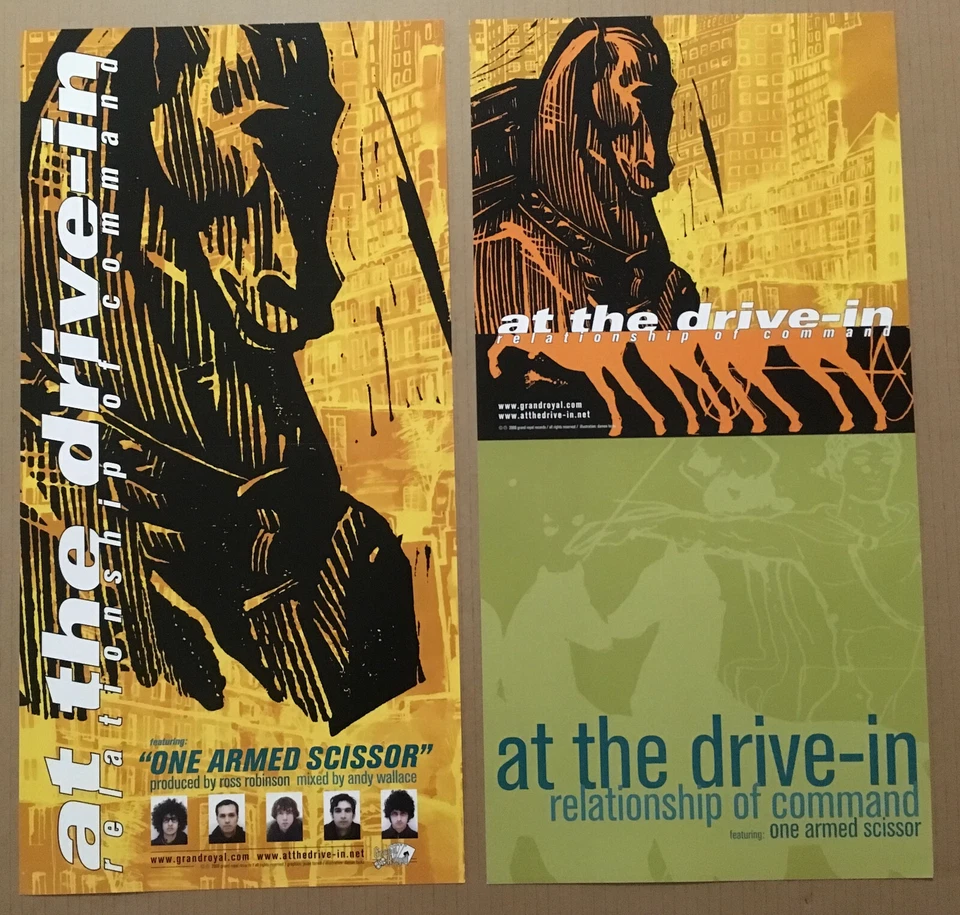 Mars Volta AT THE DRIVE IN Rare DOUBLE SIDED PROMO POSTER FLAT of 2000 CD Sparta - Image 1 of 1