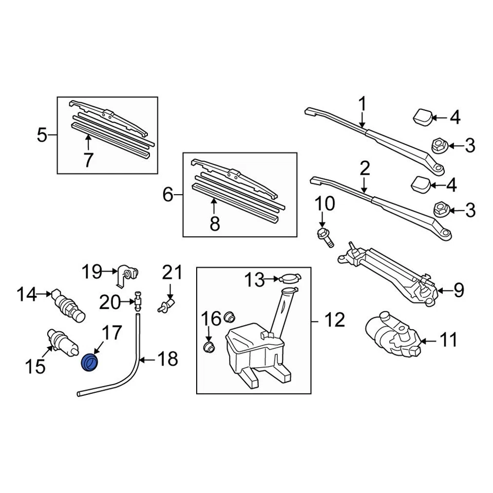 For Scion xD 2008-2014 Scion 85319AA020 Washer Fluid Level Sensor Seal Foto 1 de 1
