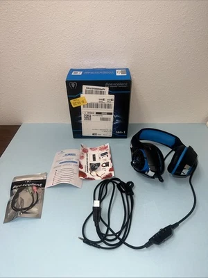 ECCELLENTI GM-1 Cuffie Gaming USB Nero e Blu Cablate Morbide Ammortizzate Regolabili - Immagine 1 di 4