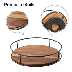 Soluzione di stoccaggio da tavolo rotante in legno accesso e organizzazione senz - Picture 1 of 24