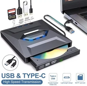 Externes DVD-Laufwerk USB 3.0 CD DVD -RW Brenner DVD-RW Brenner Für-PC Laptop - Bild 1 von 16