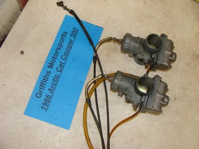 Arctic Cat Cougar 500 1986 ventilador f/c Mikuni 34 mm carbohidratos carburadores OEM moto de nieve Foto 1 de 4