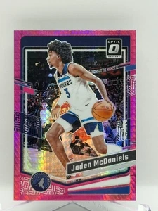 2023-24 Panini Donruss Optic Basketball Card #118 Jaden McDaniels - Hyper Pink - Picture 1 of 2