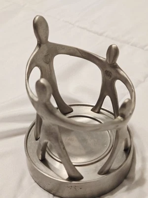 SOBRE ROJO Círculo Familiar Sosteniendo Manos Soporte Votivo Vela Decoración Retro  Foto 1 de 4