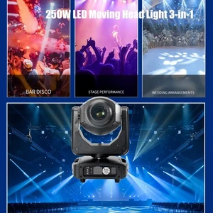 250W LED Moving Head Light 3-in-1 Beam Spot Wash DJ Disco Stage Lighting - Picture 1 of 6