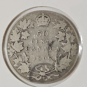 Canadá 1909 50 centavos PLATA - COMBINAR para ahorrar - C50-313 - Imagen 1 de 5