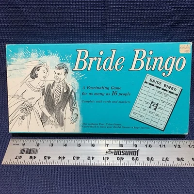 Vintage 1957 Bride Bingo Board Game Leister Game Co USA. Fun Bridal Shower Games - Image 1 of 4