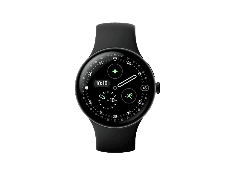 GOOGLE Watch 4 45mm Wi-Fi Smartwatch Obsidian 150-215mm Neu