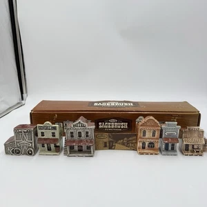 Vintage Sagebrush Junction Old West Modelle Gebäude Set mit Box Keramik - Bild 1 von 9