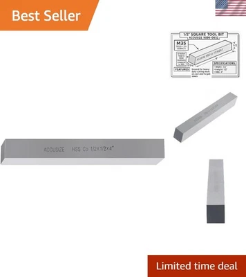 Broca de herramienta de torno de cobalto M35 resistente al desgaste de 1/2" x 1/2" x 4" para profesionales Foto 1 de 4