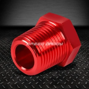 ADAPTADOR REDUCTOR DE BUJE DE TUBERÍA NPT ROJO 1/8"" HEMBRA A 1/2"" MACHO MONTAJE GAS/ACEITE - Imagen 1 de 2