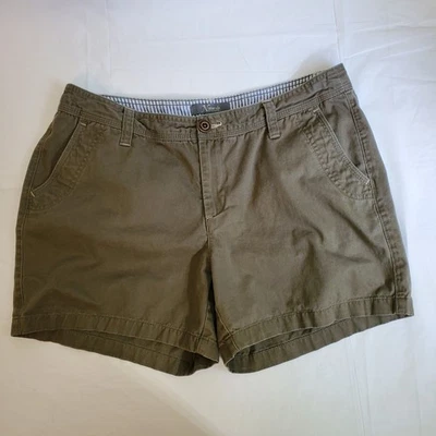 Pantalones Cortos Para Mujer Talla 12 Verde Oliva Reflejos Naturales Informales Exterior Gorpcore Foto 1 de 4