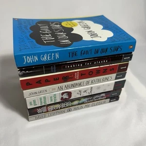 John Green Book Bundle Lot of 7 Fault In Our Stars Looking For Alaska, Etc - Foto 1 di 9