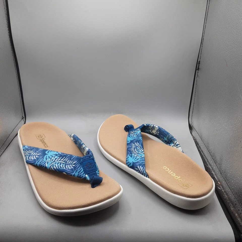 Chanclas de verano para mujer Spenco Victoria 12B azul tropical A269 Foto 1 de 4