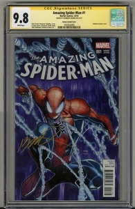 AMAZING SPIDER-MAN #1 CGC 9.8 SS SIGNED HUMBERTO RAMOS VARIANT COVER LOW POP - Picture 1 of 4
