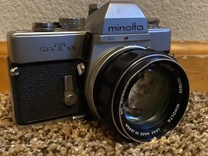 Minolta SRT101 SLR Film Camera & f1.4 58mm Lens - Picture 1 of 12