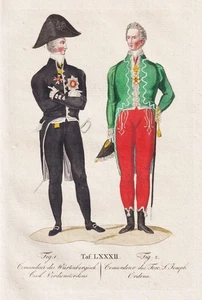 Ordine SEE Giuseppe Toscana Zivilverdienstorden Württemberg Garb Engraving 1821 - Picture 1 of 1