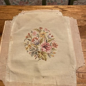 Vintage Handarbeit Nadelspitze Stuhl Kissenbezug ca. 20 x 17 Landhaus Blumen - Bild 1 von 8