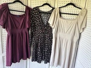 LOTE/3 Vestidos Para Mujer XL Primavera Verano Mini Midi Fluidos Azul Marino Antiguo Fábula Salvaje - Imagen 1 de 5