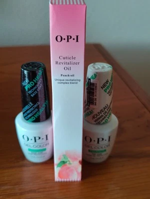 OPI UV Gel Color Pro Health Top Coat + Base Coat + Aceite Revitalizador Cutículas Foto 1 de 3