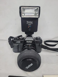 Vivitar V335 SLR with Vivitar Macro Focus Zoom 35-70mm W/ Carry BAG &2800 FLASH - Picture 1 of 19