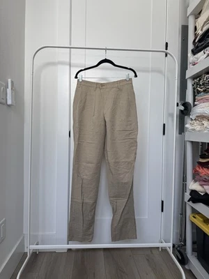 Pantalón Issey Miyake Hombre Talla 1 Lino Mezcla Algodón Detalle Plisado Frontal Foto 1 de 4