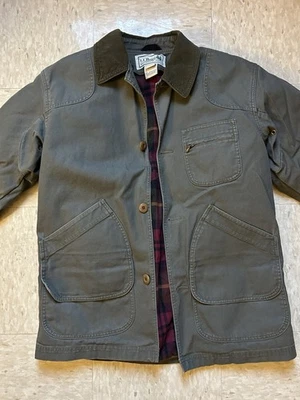 Abrigo de campo de granero de lona verde pequeño Ll Bean para hombre, forrado Primaloft Foto 1 de 4