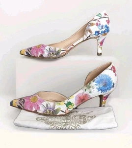 Peter Kaiser Shoes UK 5.5 Women’s Floral Leather Pointed Heels Wedding Cruise - Picture 1 of 12