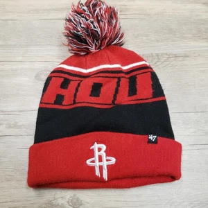 Houston Rockets Mütze Beanie Herren Einheitsgröße rot schwarz NBA Basketball Bündchen Bommel - Bild 1 von 6