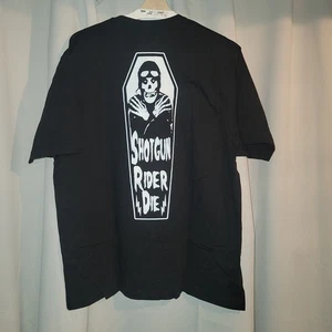 Rider Die Shotgun Rider Shirt Men XXL Black Short Sleeve Graphic Logo Casual - Picture 1 of 6