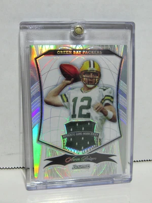 Parche de camiseta 2009 Topps Bowman Sterling Aaron Rodgers 13/199 #57 refractor Foto 1 de 4