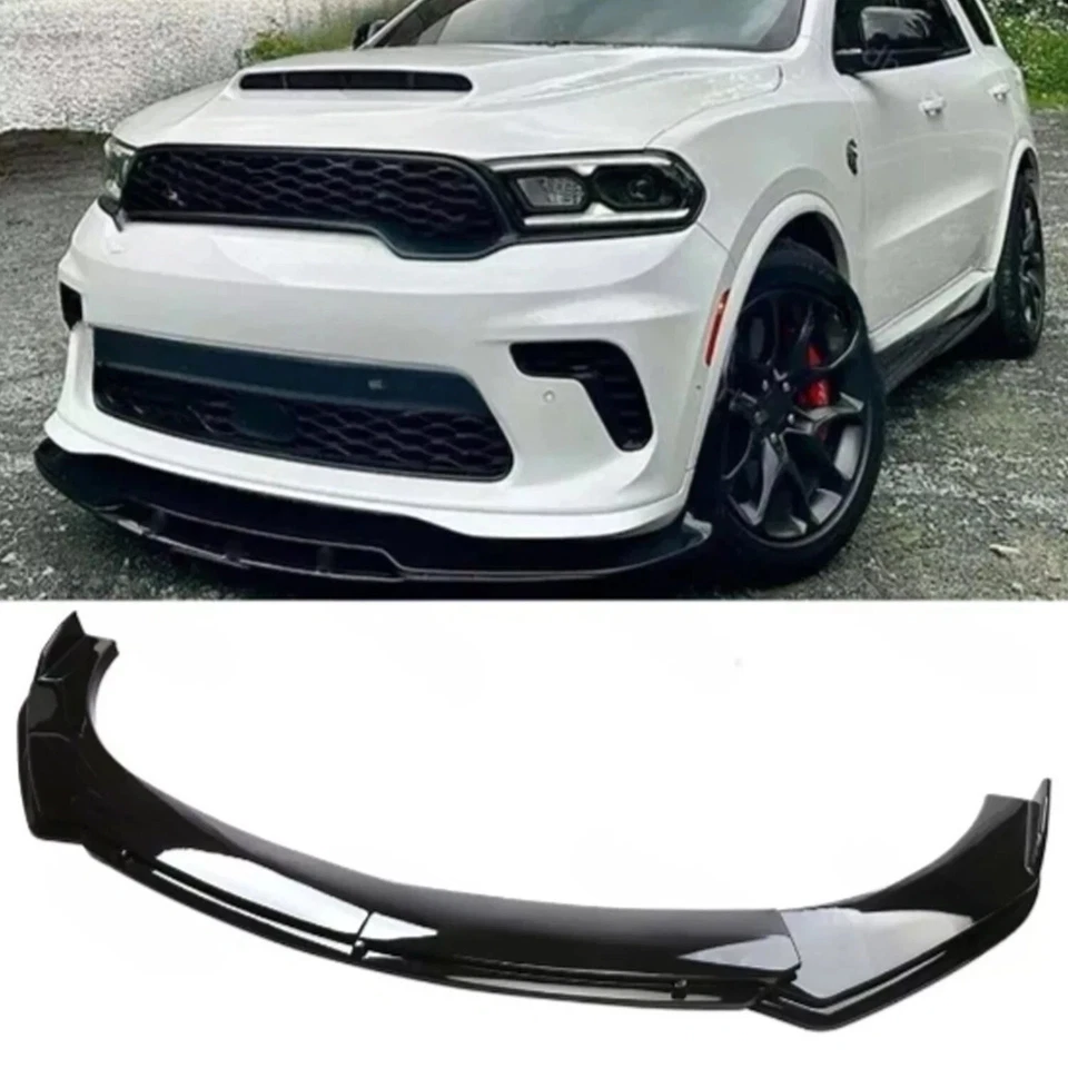 For Dodge Durango SRT GT Glossy Black Front Bumper Lip Splitter Body Kit Spoiler - Image 1 of 4