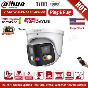 Dahua 4K IPC-PDW3849-A180-AS-PV 8MP telecamera IP SMD panoramica 2 vie Talk TiOC PoE - Foto 1 di 24