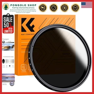 58mm Adjustable Neutral Density Filter: Optimal Light Control for All Conditions - Picture 1 of 10