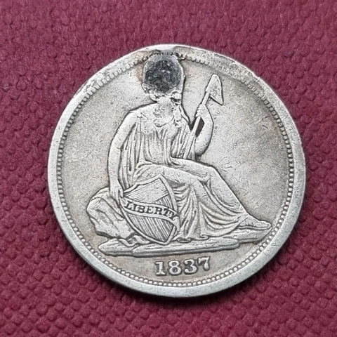 1837 Seated Liberty Dime 10c Better Grade XF + Details #43385 Cover