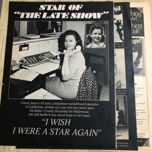 1971 GLORIA JEAN - Vintage mehrseitiger Zeitschriftenartikel - Bild 1 von 9