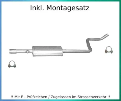 Mittelschalldämpfer Smart Forfour (454) 1.1 1.3 Auspuff Mitteltopf Montagesatz - Bild 1 von 2