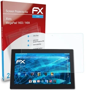 atFoliX 2x Screen Protector for Xoro MegaPad 1403 / 1404 clear - Afbeelding 1 van 8