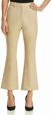 Pantalones acampanados cintura alta bronceados beige tobillo DONNA KARAN DKNY para mujer talla 2 nuevos con etiquetas Foto 1 de 3