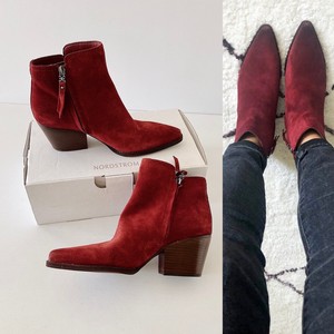 sam edelman red suede boots