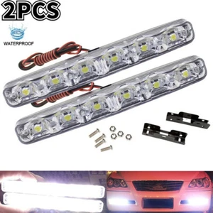 2PCS Car Daytime Running Light Lamp 6 LED 12V Waterproof Fog Lights US - Bild 1 von 11