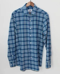 Mizzen + Main Performance Stretch Dry Fit Plaid Button Down Shirt Medium Trim - Bild 1 von 5