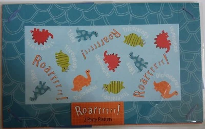 Roarrrrr! Dino 2 Party Platters by Meri go Round - Image 1 of 4