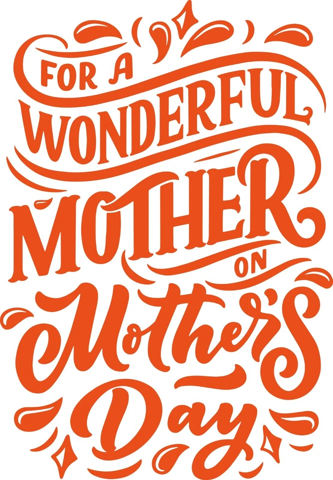 Window Wall Shop Display Happy Mothers Day traditional Decal Vinyl Sticker 05 - Image 1 of 1