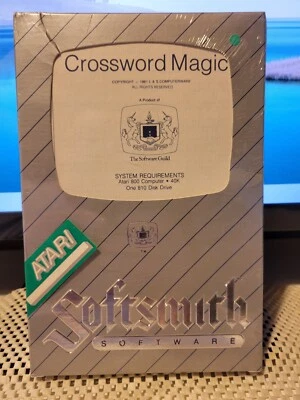 Crossword Magic Atari 800 XL L & S The Software Guild Vintage 1981 New Old Stock - Image 1 of 2