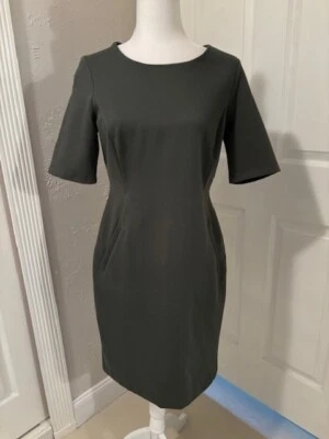 Vestido Lands End manga corta oliva talla 6 Foto 1 de 4