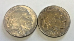 (2) 1913 T-2 BUFFALO NICKELS (1) AU/BU SLIDER (1) BU (2542) - Picture 1 of 2